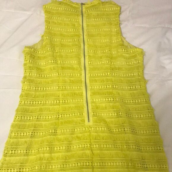 J crew yellow tassel fringe embroidered dress - Picture 4 of 8